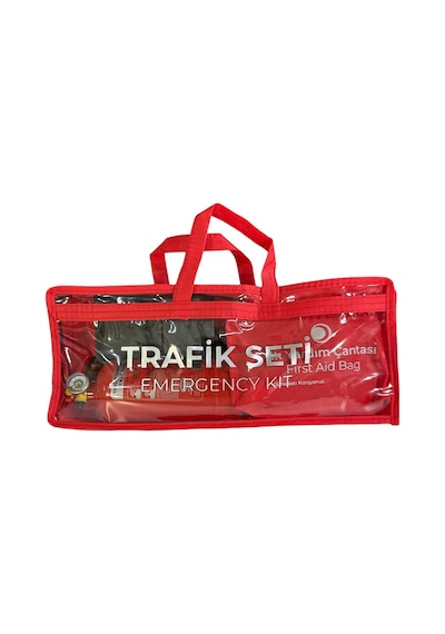 Trafik Ve İlk Yardım Seti - Muayene Uyumlu 1 Kg Araç Yangın Tüpü - 2 Adet Reflektör - Silver Pack
