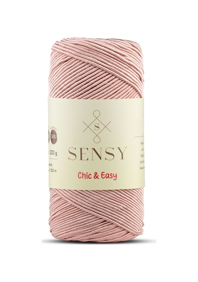 Sensy Premium Chic&easy 200 Gr Supra İpi Makrome İpi Mumlu İp Runner İpi Pasa İp Çanta İpi Gül Pembe