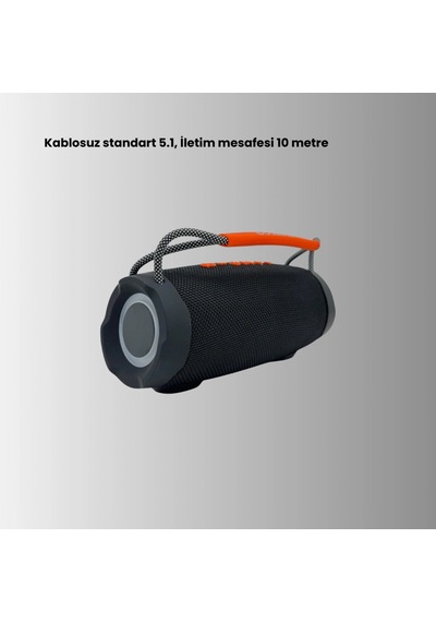 20w Stereo Ses Güçlü Bluetooth Hoparlör Rgb Işıklı Usb Tf Kart Aux Destekli