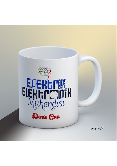 Kişiye Özel Elektronik Mühendisi Temalı Kupa Bardak Beyaz