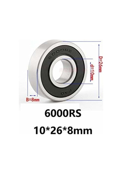 Dünya Magnet 5 Adet 6000 2rs Rulman, Plastik Kapaklı Çok Amaçlı Bilye Rulman, 10x26x8 Ölçülerinde
