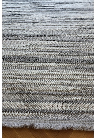 Leiva Home Monaco 0038 Krem Gri Bohem Sisal Bukle Yumuşak Özel Kesim Salon Koridor Mutfak Yolluk Saçaklı Halı 0140-krem/gri/bej