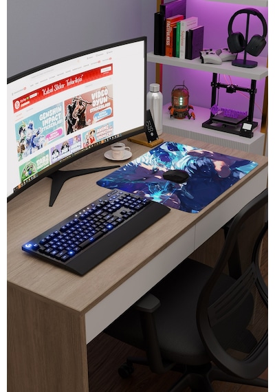 One Punch Man Kaymaz Dikişli Kauçuk Oyuncu Mousepad V5 - 48x40 Xl Gaming Mouse Pad Fare Altlığı