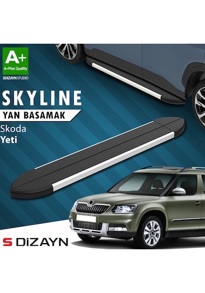 S-dizayn Skoda Yeti Skyline Aluminyum Yan Basamak 173 Cm 2009-2017 A+ Kalite
