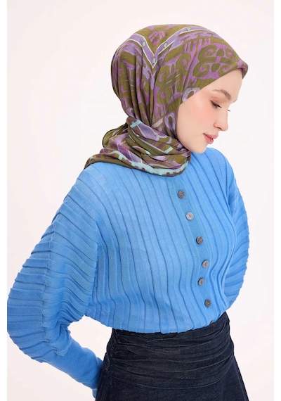 Silk Home Dört Mevsim Antik Motif Viskon Velora Eşarp 6420 Yeşil