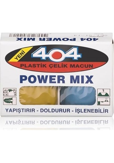 404 Power Mıx Mini Plastik Çelik Macun Sunfix 40 Gram Yapıştırıcı