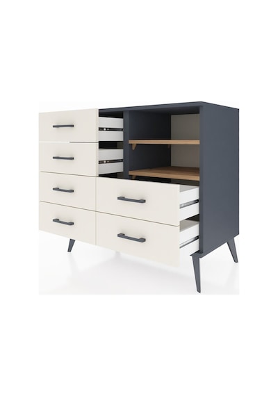 Hyperion Şifonyer 2 Raflı 6 Çekmeceli 88x44x80 Antrasit-çam/aytaşı Çam/aytaşı Hyperion Şifonyer 2 Raflı 6 Çekmeceli 88x44x80 Antrasit-çam/aytaşı Çam/aytaşı