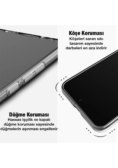 Ally Space İphone 13 Pro 6.1inç Kamera Korumalı Premium Silikon Şeffaf Kılıf- 5775 Mh-hs1199-7356