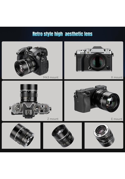 50mm F1.2 Aps-c Fotoğraf Makinası Lensi Sabit Odaklı Manuel Lens Fujifilm Fx-mount Çok Renkli