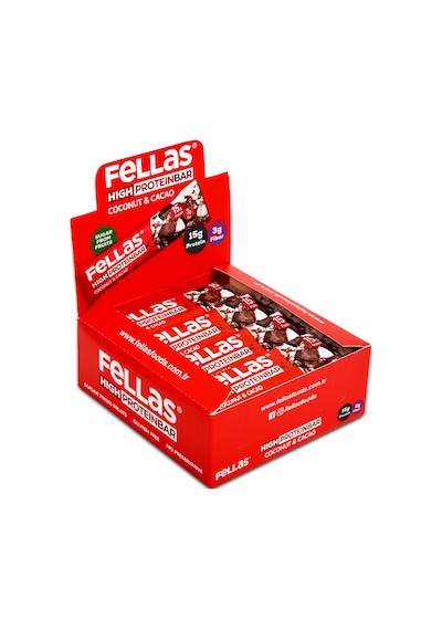 Fellas Yüksek Protein Bar - Hindistan Cevizi 45g x 12 Adet