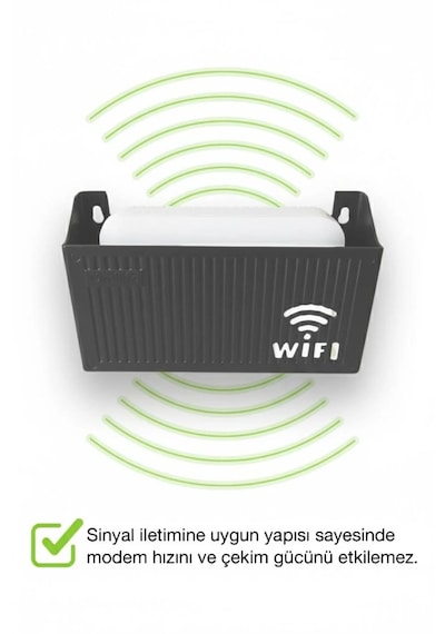 Tineke Gri Wifi Kutusu Duvar Asılabilir Sigorta Ve Modem Saklama Kutusu 25x15x6 Cm Gri