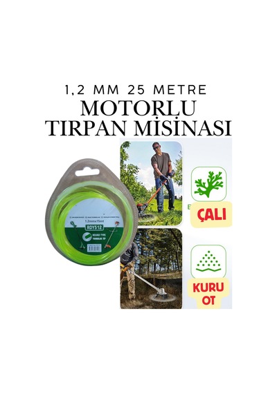 Klc 1.2 Mm 15 Metre Çim Ot Biçme Teli Motorlu Tırpan Yuvarlak Misina Tırpan Misinası