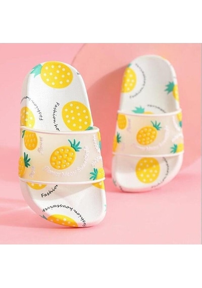Meyveli Çilek Ananas Kaydırmaz Taban Günlük Banyo Bahçe Plaj Havuz Çocuk Terliği Sarııııı Meyvelii Meyveli Çilek Ananas Kaydırmaz Taban Günlük Banyo Bahçe Plaj Havuz Çocuk Terliği Sarııııı Meyvelii