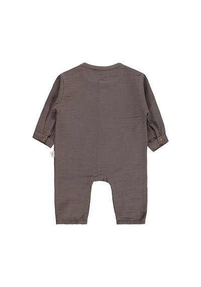 Civil Baby Palmiye Nakışlı 3-12 Ay Tulum - Kahverengi Acı Kahve