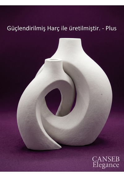 Premıum Sarmaşık Sevgili İkili Vazo Dekoratif - 16/13cm 46980633