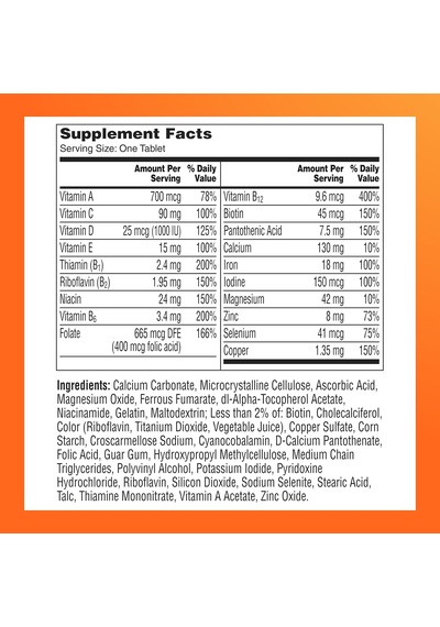 One A Day Women's Complete Multivitamin 200 Tablet Orijinal Usa Menşeii Dmmedicineden