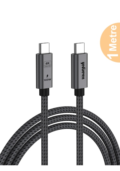 Type C To Usb 3.2 Gen2 Görüntü Aktarma Kablosu 4K Hızlı Şarj 1M