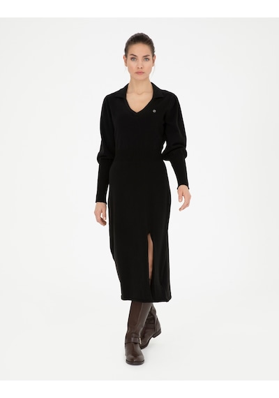 Pierre Cardin Kadın Siyah Elbise Triko 50280227-vr046 Siyah