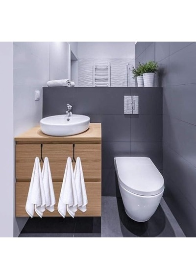 Aputue Kapı Askısı Door Hook, 2 Adet Çift Kancalı Siyah Metal Organizatör, Banyo Ve Yatak Odası İçin Ağır Hizmet Tipi Askı Aparatı, Havlu Bornoz Ceket İçin Çizilmez Süngerli Kapı Arkası Askısı