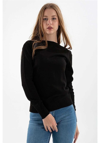Fashion Friends Kadın Bisiklet Yaka Kazak 23k0245k1 Siyah