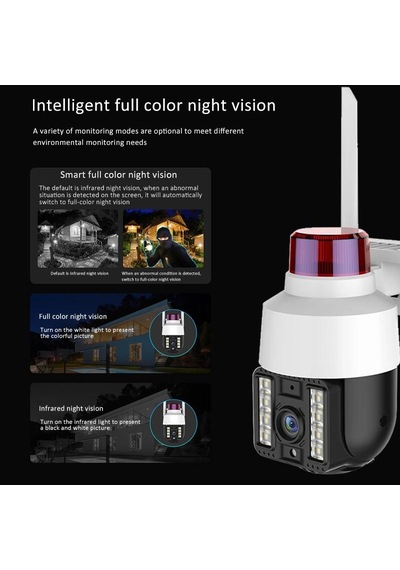 Teknomila Çakarlı 8mp 4k Speed Dome Kablosuz Dış Mekan Kamera 5x