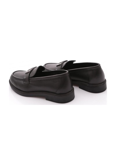 Dgn 528 Kadın Loafer Ayakkabı Siyah Napa