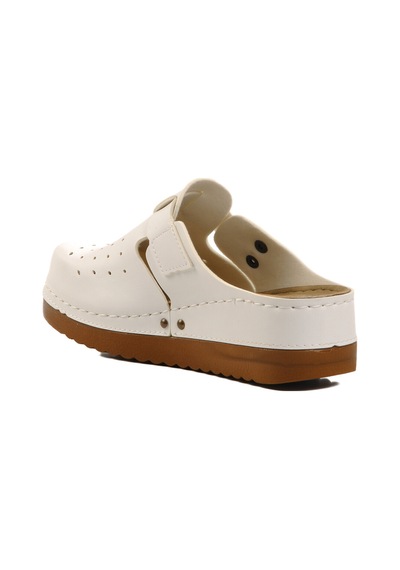 Beyaz Anatomik Unisex Sabo Terlik 07-008 G Beyaz