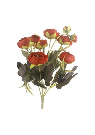 Çiçek Gül 6'li Demet Sarı-kırmızı 37 Cm Çok Renkli