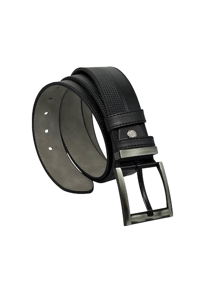 Süzer Deri 4.5 Cm. Spor Model Suni Deri Kenarları Dikişli Unisex Kot Pantolon Kemer Siyah Siyah