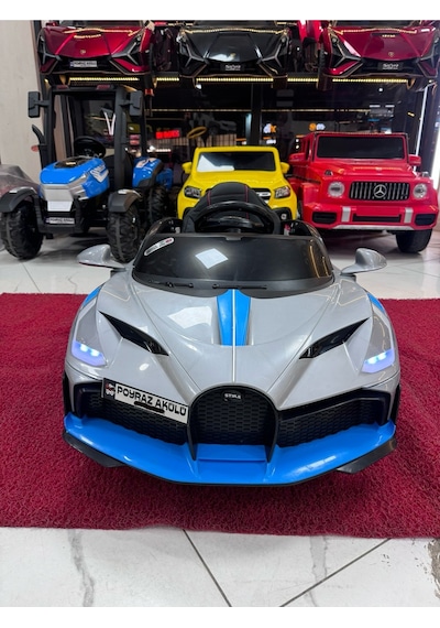 Poyraz Akülü Güçlü Motorlu 12v Akülü Araba Özel Plaka Gri