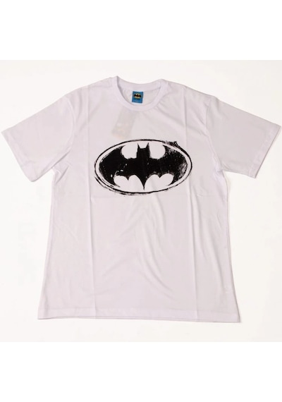 Batman Vintage Logo Tişört Beyaz Çok Renkli
