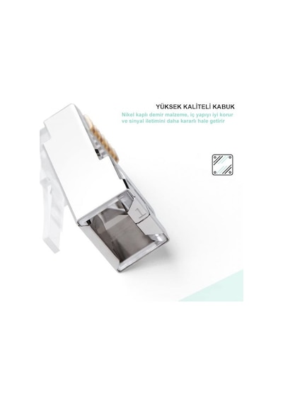 Rj45 Metal Jack Konnektör 100 Adet