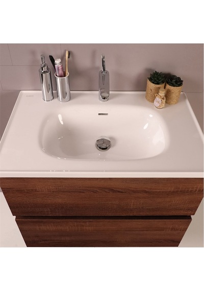 Kobos Simple 60 Cm Çekmeceli Banyo Dolabı Seti Miling Oak Ahşap Kobos Simple 60 Cm Çekmeceli Banyo Dolabı Seti Miling Oak Ahşap