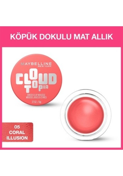 Köpük Dokulu Mat Allık 05 Coral, Yüksek Pigmentli 00