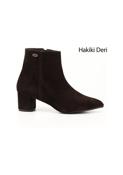 Gönderi(R) Gönderi R Kadın Kahve Süet Fermuarlı Sivri Burun Hakiki Deri Bot Gkzb13453444 Kahve