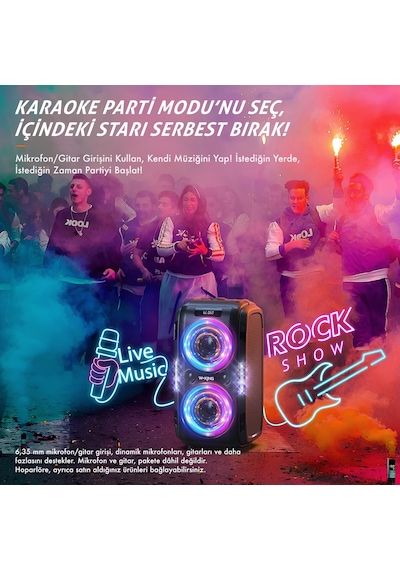 W-King T9 Pro 250w Party Box 24S Bluetooth 5.3 Hoparlör