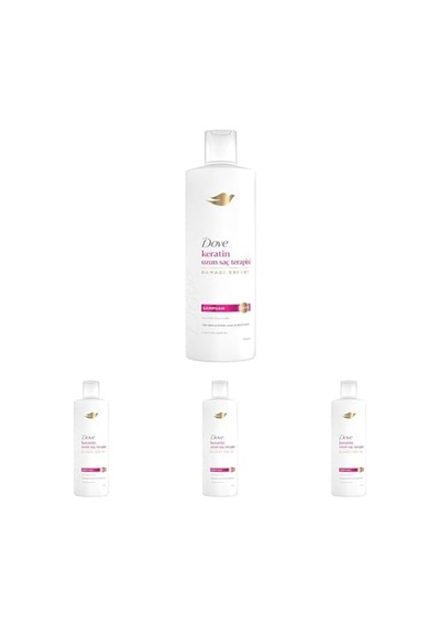 Keratin Uzun Saç Terapisi 375 Ml 4 Paketi Beyaz