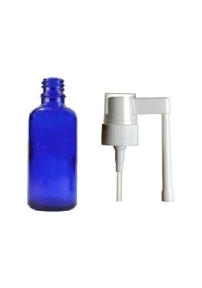 10ml Mavi Ağız Spreyi Başlıklı Cam Şişe, Ağız Spreyi Şiesi, Cam Şişe, 12 Adet, Medikal Şişe Diğer