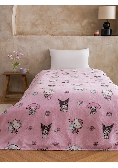 Karışık Hello Kitty Baskılı Pelüş Battaniye 150x220 Cm
