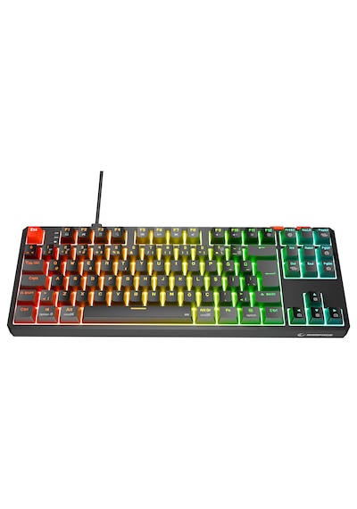Rampage Yoru Tkl Siyah/gri Type-c Bağlantılı Outemu Red Swich Q Mekanik Gaming Oyuncu Klavye Rgb