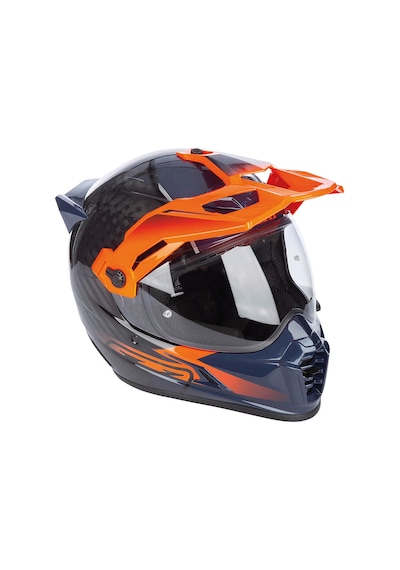 Klim Krios Pro Carbon Echo Adv Rally Motosiklet Kaskı Siyah Oranj Siyah / Oranj