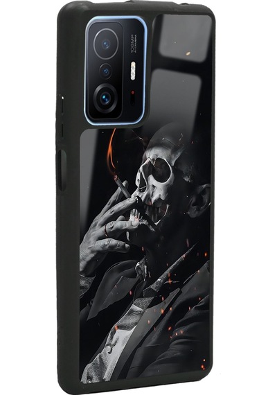Xiaomi Mi 11t Pro Smoke Skull Tasarımlı Glossy Telefon Kılıfı Çok Renkli