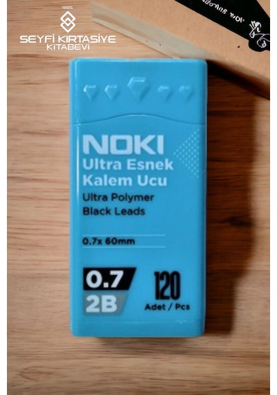 2b Siyah 0.7 Mm Kalem Ucu 120'li Ultra Esnek Kalem Ucu Mavi Kutu