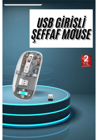 Kablosuz Mouse Şarjlı Bluetooth Wireless Çift Modlu Sessiz 55515886