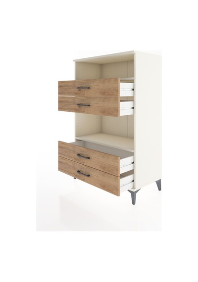 Hyperion Dolap 2 Raflı 4 Çekmeceli 88x44x134 Aytaşı-çam Aytası