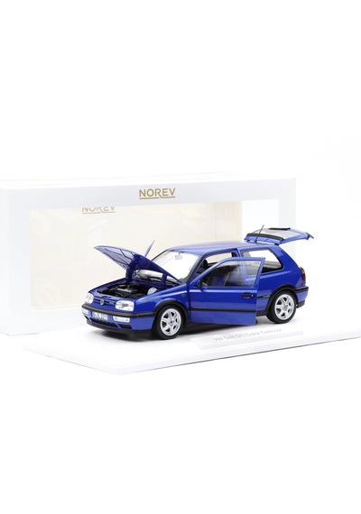 1:18 Ölçek Norev 1994 Volkswagen Golf 3 Gtı Jazz Blue Diecast Metal Minyatür Model Araba 25cm