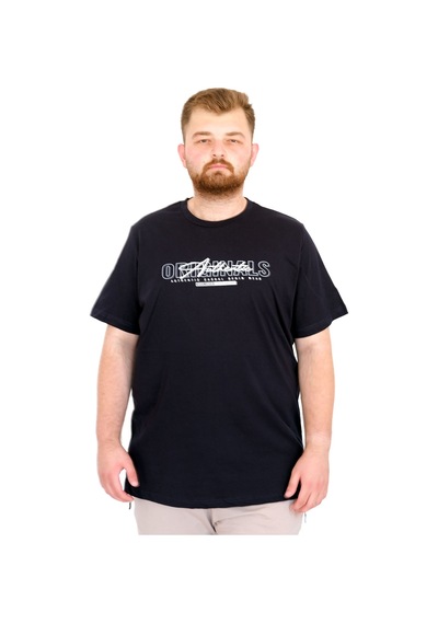 Mode Xl Büyük Beden Erkek T-shirt Bisiklet Yaka Orıgınals U25038 Lacivert Lacivert