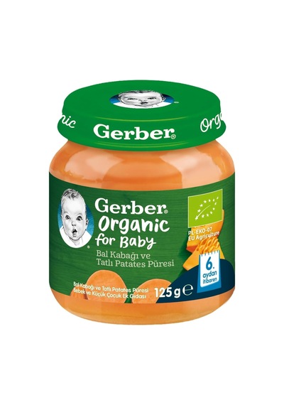 Organik Bal Kabağı Ve Tatlı Patates Püresi 125 Gram