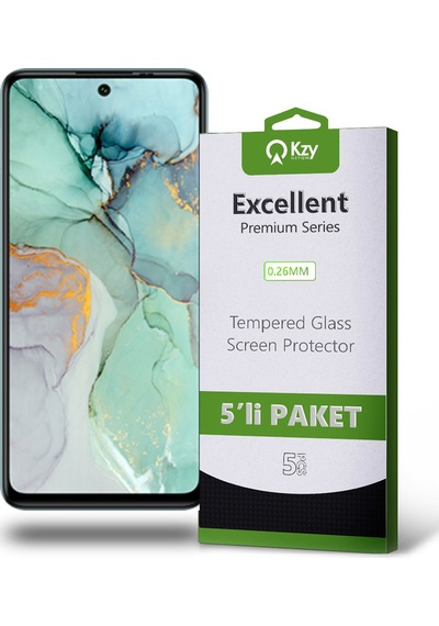 General Mobile GM22 Plus ile Uyumlu Temperli Ekran Koruyucu Kırılmaz Cam Ekonomik 5'li Paket