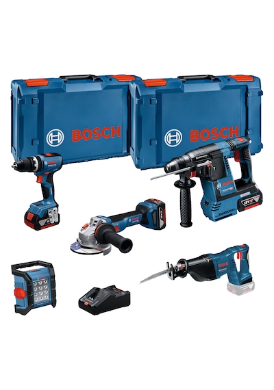 Bosch GSB + GBH + GWS + GSA + GLI 3x5.0AH Kombo Set